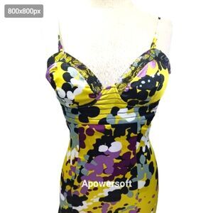 Vintage Y2K Floral bodycon dress size 00